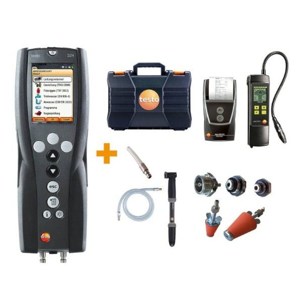 Basisset testo 324 druk- en lek (volume) meetinstrument