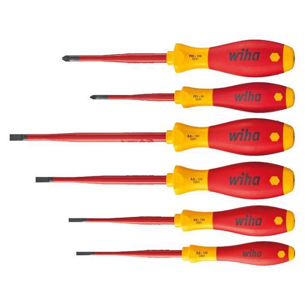 WIHA Schroevendraaierset SoftFinish Electric slimFix 1000V 3201 SL/PZ , 6-delig