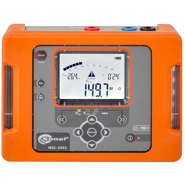 Sonel WMGBMIC2501 MIC-2501 Isolatietester tussen 100 en 2500 VDC (stap 100V)