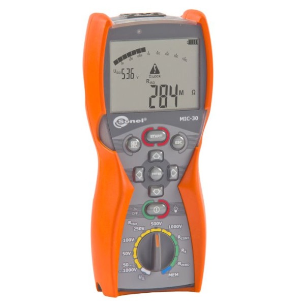 Sonel WMGBMIC30 MIC-30 Isolatietester tussen 50 en 1000 VDC (stap 10V)