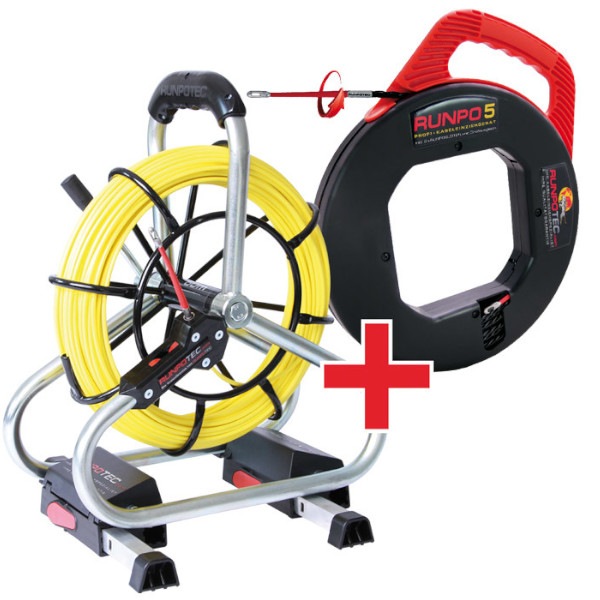RUNPO ACTIESET Profi-set Glasvezel Trekveer Ø 4,5mm 60m + RU