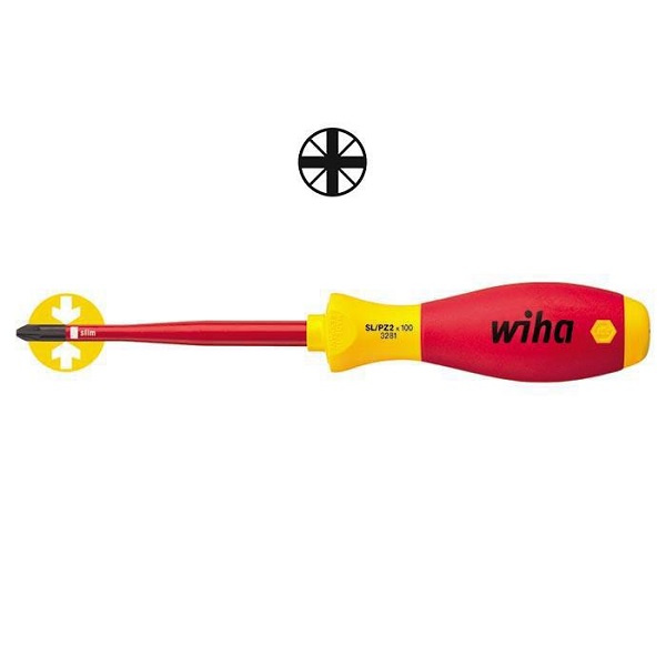 WIHA Xeno Schroevendraaier SoftFinish Electric slimFix 1000V 3281 SL/PZ2x100