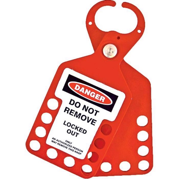 Spectrum Lockout Hangslotbeugel 6 gaten met label