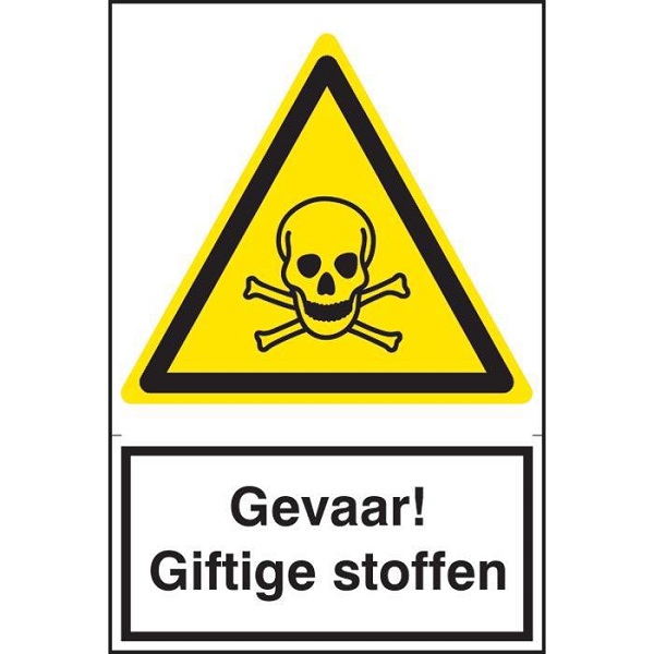 Spectrum ZK Bord Gevaar Giftige Stoffen 200x300mm