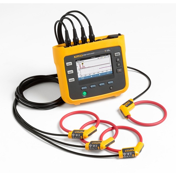 Fluke-1736-EUS-kit-2 Fluke-1736/EUS Draagbare Energie Logger compleet met 4 stroomtangen 1.500A