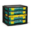 Tayg MultiBox 1 met 4 Assortimentsdozen Groen 335 x 250 x 275mm Tayg MultiBox 1 met 4 Assortimentsdozen Groen 335 x 250 x 275mm