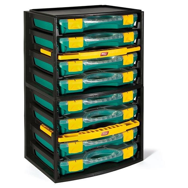 Tayg MultiBox 1 met 4 Assortimentsdozen Groen 335 x 250 x 275mm 4 Tayg MultiBox 1 met 4 Assortimentsdozen Groen 335 x 250 x 275mm
